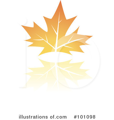 Royalty-Free (RF) Autumn Leaf Clipart Illustration by cidepix - Stock Sample #101098