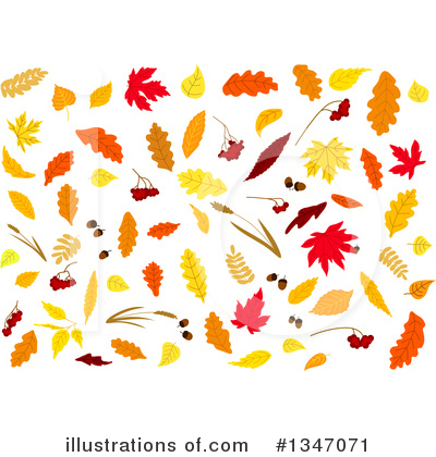 Royalty-Free (RF) Autumn Leaves Clipart Illustration by Vector Tradition SM - Stock Sample #1347071