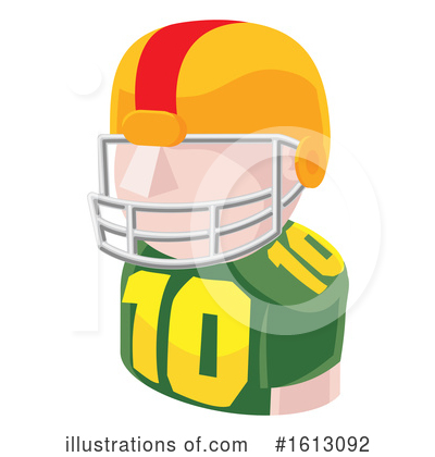 Football Player Clipart #1613092 by AtStockIllustration