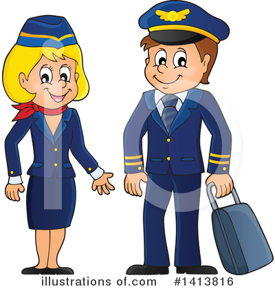 Flight Attendant Clipart #1413816 by visekart