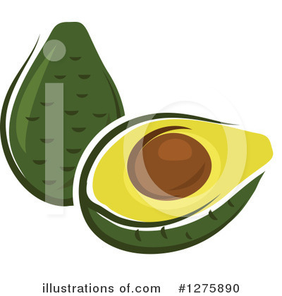 Royalty-Free (RF) Avocado Clipart Illustration by Vector Tradition SM - Stock Sample #1275890