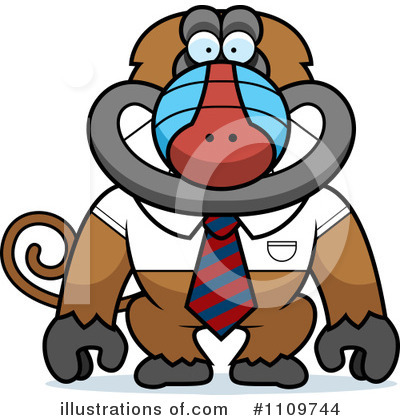 Royalty-Free (RF) Baboon Clipart Illustration by Cory Thoman - Stock Sample #1109744