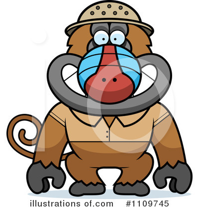 Royalty-Free (RF) Baboon Clipart Illustration by Cory Thoman - Stock Sample #1109745