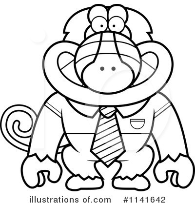 Royalty-Free (RF) Baboon Clipart Illustration by Cory Thoman - Stock Sample #1141642