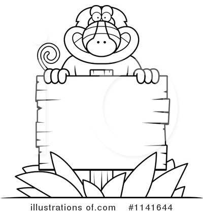Royalty-Free (RF) Baboon Clipart Illustration by Cory Thoman - Stock Sample #1141644