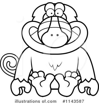 Royalty-Free (RF) Baboon Clipart Illustration by Cory Thoman - Stock Sample #1143587