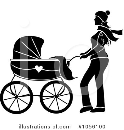 Royalty-Free (RF) Baby Carriage Clipart Illustration by Pams Clipart - Stock Sample #1056100