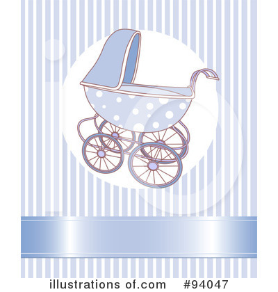 Royalty-Free (RF) Baby Carriage Clipart Illustration by Pushkin - Stock Sample #94047