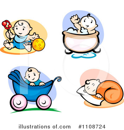 Baby Carriage Clipart #1108724 by Vector Tradition SM