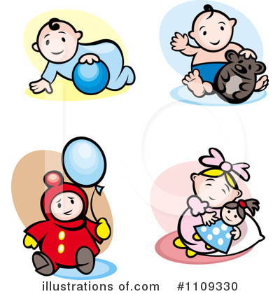 Royalty-Free (RF) Baby Clipart Illustration by Vector Tradition SM - Stock Sample #1109330