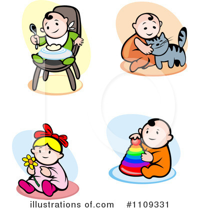Royalty-Free (RF) Baby Clipart Illustration by Vector Tradition SM - Stock Sample #1109331