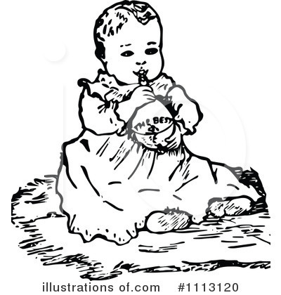 Royalty-Free (RF) Baby Clipart Illustration by Prawny Vintage - Stock Sample #1113120