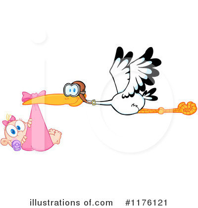 Stork Clipart #1176121 by Hit Toon