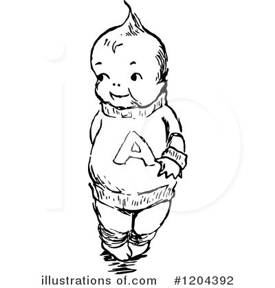 Royalty-Free (RF) Baby Clipart Illustration by Prawny Vintage - Stock Sample #1204392