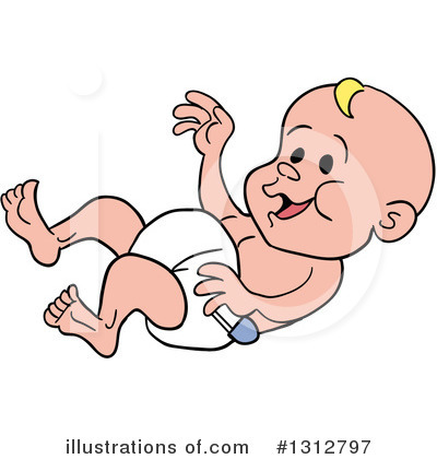 White Baby Clipart #1312797 by LaffToon