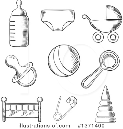 Diaper Clipart #1371400 by Vector Tradition SM