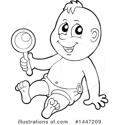 Royalty-Free (RF) Baby Clipart Illustration by visekart - Stock Sample #1447209