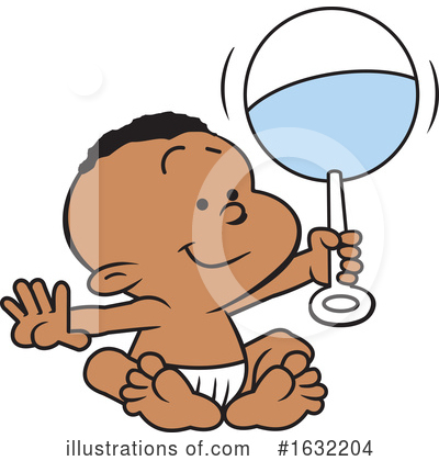 Black Baby Clipart #1632204 by Johnny Sajem