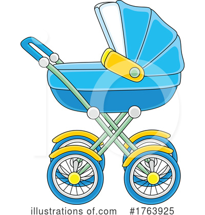 Baby Carriage Clipart #1763925 by Alex Bannykh