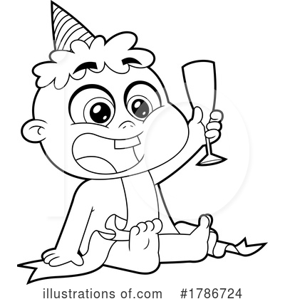 New Year Baby Clipart #1786724 by Hit Toon