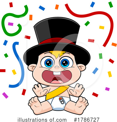 New Years Baby Clipart #1786727 by Hit Toon