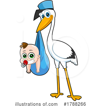 Stork Clipart #1788266 by Hit Toon