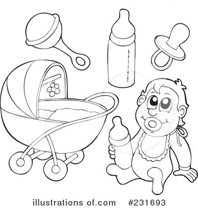 Royalty-Free (RF) Baby Clipart Illustration by visekart - Stock Sample #231693