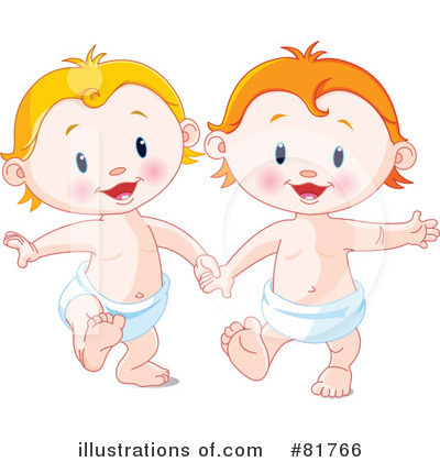 Twins Clipart #89421 - Illustration by Cherie Reve