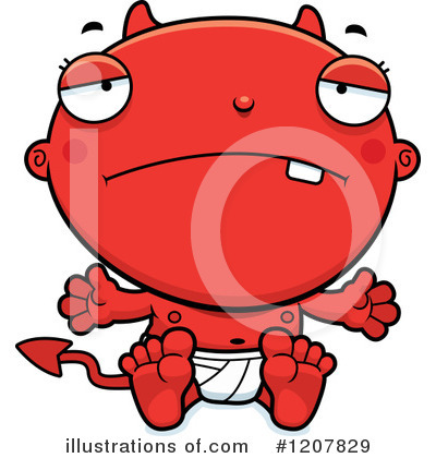 Royalty-Free (RF) Baby Devil Clipart Illustration by Cory Thoman - Stock Sample #1207829