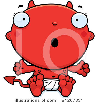 Royalty-Free (RF) Baby Devil Clipart Illustration by Cory Thoman - Stock Sample #1207831