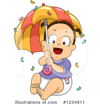 Royalty-Free (RF) Baby Girl Clipart Illustration by BNP Design Studio - Stock Sample #1234911