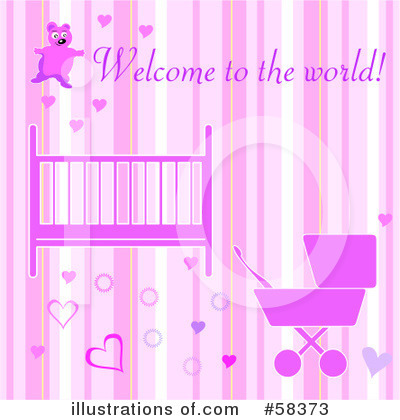 Royalty-Free (RF) Baby Girl Clipart Illustration by MilsiArt - Stock Sample #58373