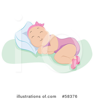 Royalty-Free (RF) Baby Girl Clipart Illustration by MilsiArt - Stock Sample #58376