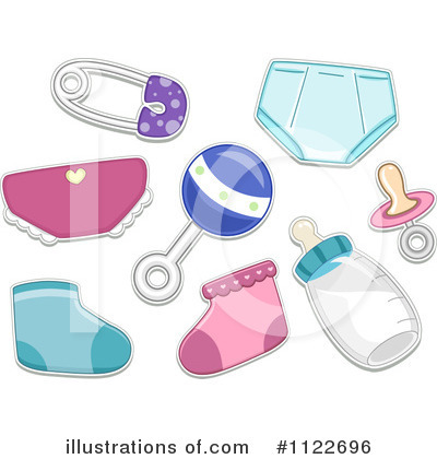 Royalty-Free (RF) Baby Items Clipart Illustration by BNP Design Studio - Stock Sample #1122696