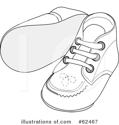 Royalty-Free (RF) Baby Shoes Clipart Illustration by Pams Clipart - Stock Sample #62467