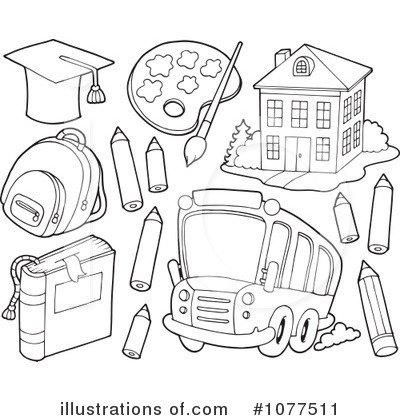 Royalty-Free (RF) Back To School Clipart Illustration by visekart - Stock Sample #1077511