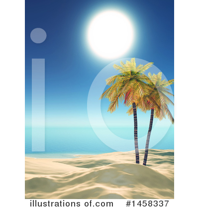 Tropical Beach Clipart #1458337 by KJ Pargeter