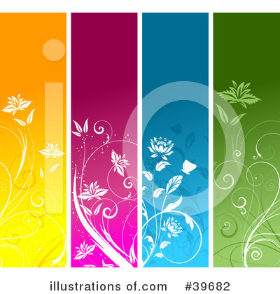 Floral Panels Clipart #39682 by KJ Pargeter