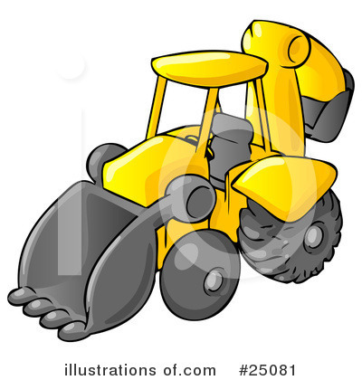 Royalty-Free (RF) Backhoe Clipart Illustration by Leo Blanchette - Stock Sample #25081