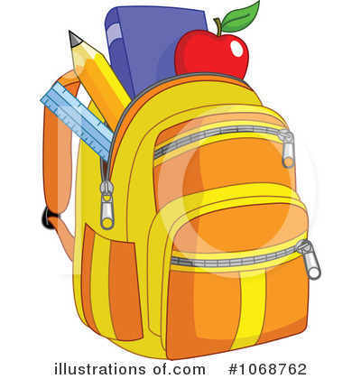 Royalty-Free (RF) Backpack Clipart Illustration by yayayoyo - Stock Sample #1068762