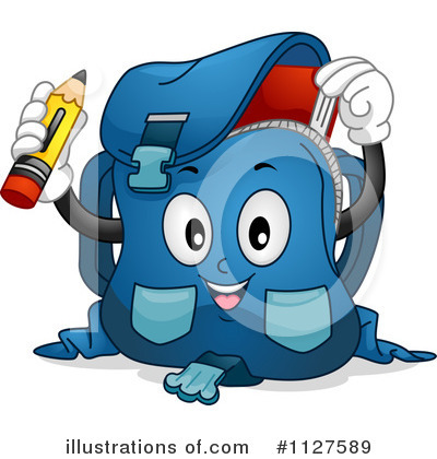 Royalty-Free (RF) Backpack Clipart Illustration by BNP Design Studio - Stock Sample #1127589