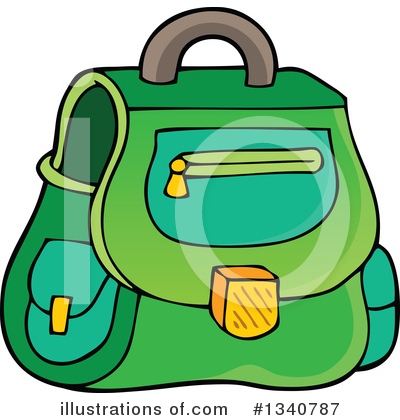 Royalty-Free (RF) Backpack Clipart Illustration by visekart - Stock Sample #1340787