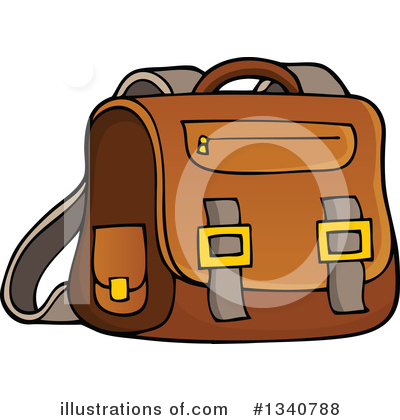 Royalty-Free (RF) Backpack Clipart Illustration by visekart - Stock Sample #1340788