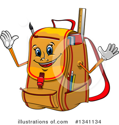 Royalty-Free (RF) Backpack Clipart Illustration by Vector Tradition SM - Stock Sample #1341134