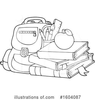 Royalty-Free (RF) Backpack Clipart Illustration by visekart - Stock Sample #1604087