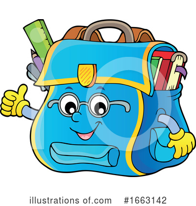 Royalty-Free (RF) Backpack Clipart Illustration by visekart - Stock Sample #1663142