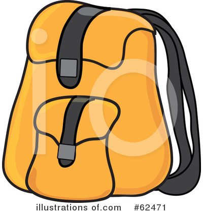 Royalty-Free (RF) Backpack Clipart Illustration by Pams Clipart - Stock Sample #62471