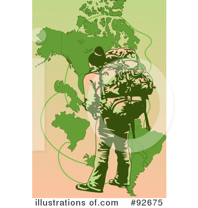 Royalty-Free (RF) Backpacker Clipart Illustration by mayawizard101 - Stock Sample #92675