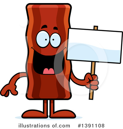 Bacon Mascot Clipart #1391108 by Cory Thoman