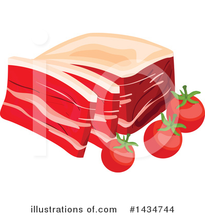 Royalty-Free (RF) Bacon Clipart Illustration by Vector Tradition SM - Stock Sample #1434744